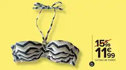 Carrefour Haut de maillot bandeau femme offre