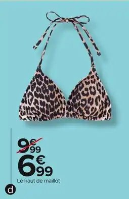 Carrefour Haut de maillot triangle femme offre