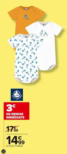 Carrefour Bodies manches courtes offre