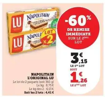 Hyper U Napolitain L'original Lu offre