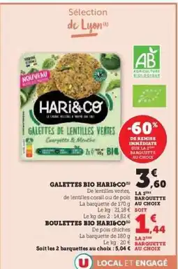 Hyper U GALETTES BIO HARi&CO offre