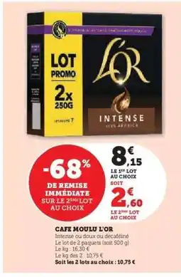 Hyper U Café Moulu L'or offre