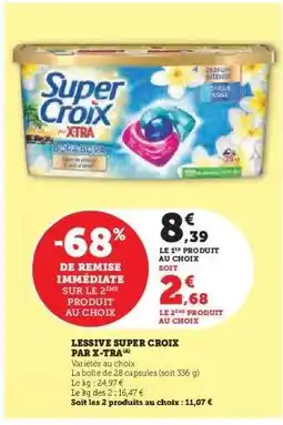 Hyper U Lessive Super Croix par X-TRA offre