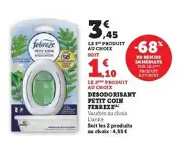 Hyper U Désodorisant Petit Coin Febreze offre