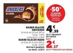 Hyper U Barre Glacée Snickers offre