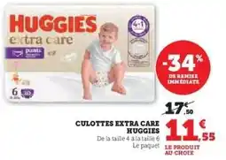 Hyper U Culottes Extra Care Huggies offre