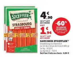 Hyper U Saucisses STOEFFLER offre
