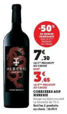 Hyper U CORBIERES AOP HERESIE offre