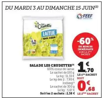 Hyper U Salade Les Crudettes offre
