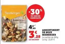 Hyper U ASSORTIMENT DE NOIX SEEBERGER offre