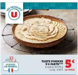 Hyper U Tarte Pommes U 6 Parts offre