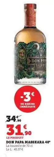 Hyper U DON PAPA MASSKARA 40° offre