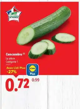 Lidl CONCOMBRE offre