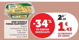Super U Mon Taboulé Pierre Martinet offre