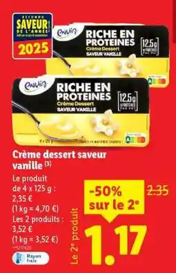 Lidl Crème dessert saveur vanille offre