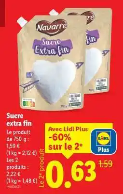 Lidl Sucre Extra fin offre