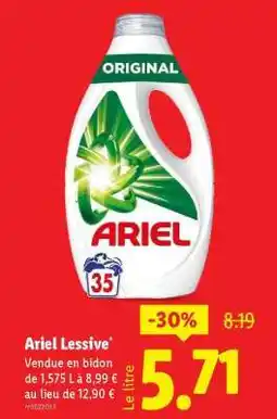 Lidl Ariel Lessive offre