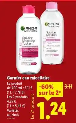 Lidl GARNIER Eau Micellaire offre