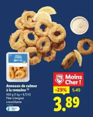Lidl Anneaux de calmar à la romaine offre