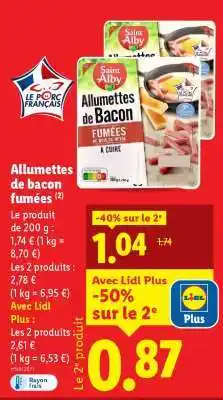 Lidl Allumettes de bacon fumées offre