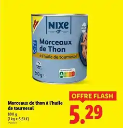 Lidl Morceaux de thon à l’huile de tournesol offre