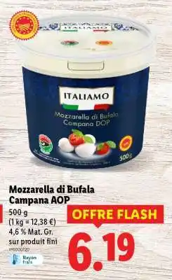 Lidl Mozzarella di Bufala Campana AOP offre