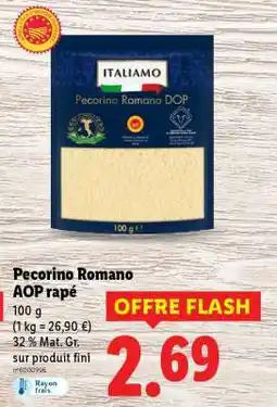 Lidl Pecorino Romano AOP Râpé offre