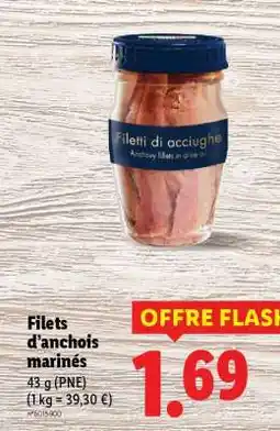 Lidl FILETS D'ANCHOIS MARINÉS offre