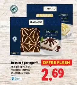 Lidl Dessert à partager offre