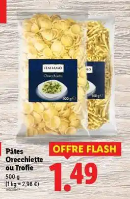 Lidl Pâtes Orecchiette ou Trofie offre