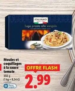 Lidl Moules et coquillages à la sauce tomate offre