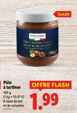 Lidl PÂTE À TARTINER offre