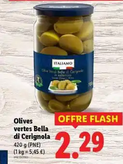 Lidl Olives vertes Bella di Cerignola offre
