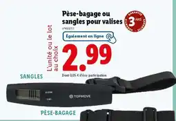 Lidl Pèse-bagage ou sangles pour valises offre