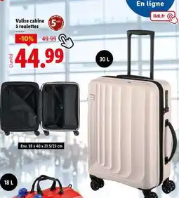 Lidl Valise cabine à roulettes offre