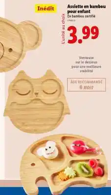 Lidl Assiette en bambou pour enfant offre