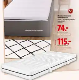 Lidl Matelas en mousse confort 7 zones offre