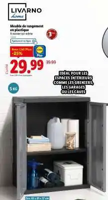 Lidl Meuble de rangement en plastique offre