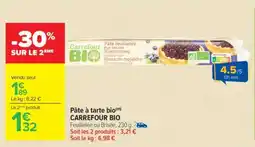 Carrefour Pâte à tarte bio(m) CARREFOUR BIO offre
