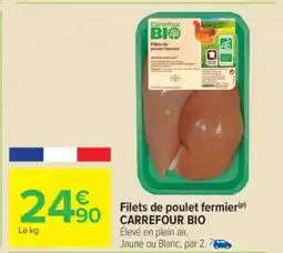 Carrefour Filets de poulet fermier offre