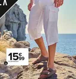 Carrefour Pantacourt en lin homme offre
