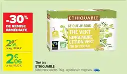 Carrefour THÉ BIO ETHIQUABLE offre