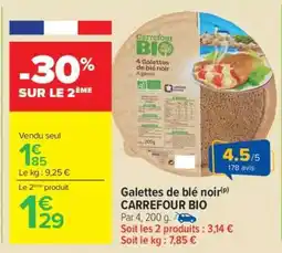 Carrefour Galettes de blé noir Carrefour BIO offre