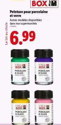 Lidl Peinture pour porcelaine et verre offre