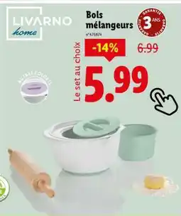 Lidl Bols mélangeurs offre