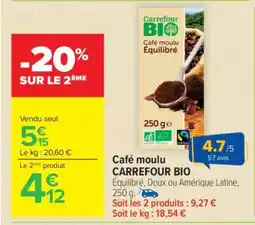 Carrefour Café Moulu Carrefour Bio offre