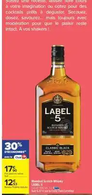 Carrefour Market LABEL 5 Blended scotch whisky offre