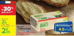 Carrefour Market Beurre CARREFOUR BIO offre