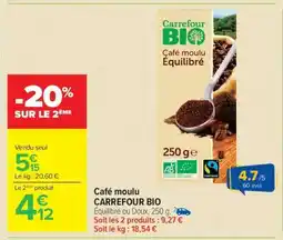 Carrefour Market Café Moulu Carrefour Bio offre