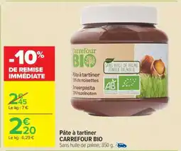 Carrefour Market Pâte à tartiner CARREFOUR BIO offre